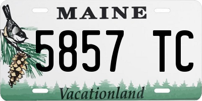 ME license plate 5857TC