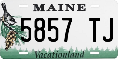 ME license plate 5857TJ