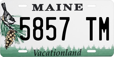 ME license plate 5857TM