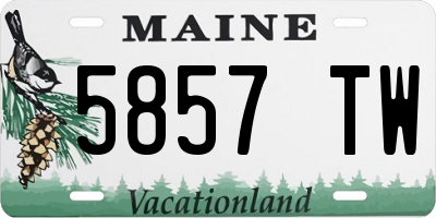 ME license plate 5857TW