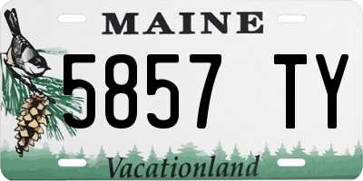 ME license plate 5857TY