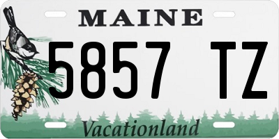 ME license plate 5857TZ