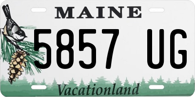 ME license plate 5857UG