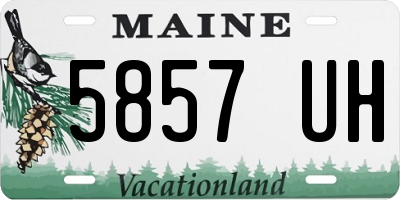 ME license plate 5857UH