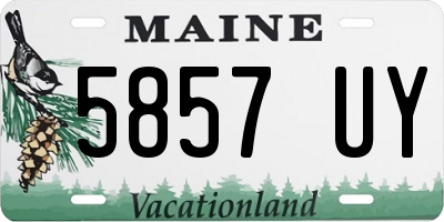 ME license plate 5857UY