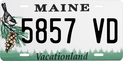 ME license plate 5857VD