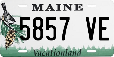 ME license plate 5857VE