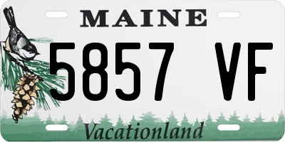 ME license plate 5857VF