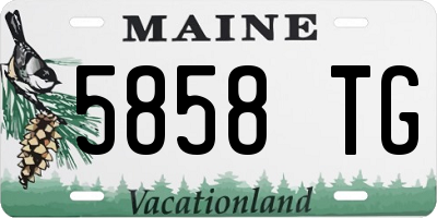 ME license plate 5858TG