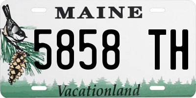 ME license plate 5858TH