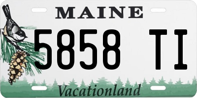 ME license plate 5858TI