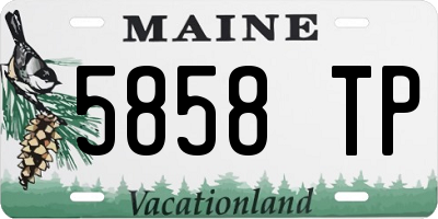 ME license plate 5858TP