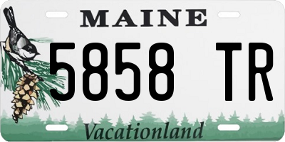 ME license plate 5858TR