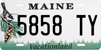 ME license plate 5858TY