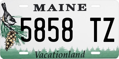 ME license plate 5858TZ