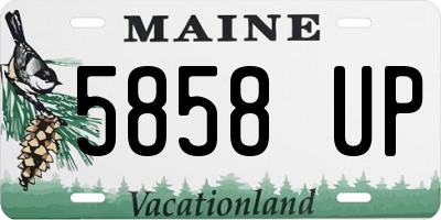 ME license plate 5858UP