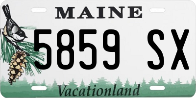 ME license plate 5859SX