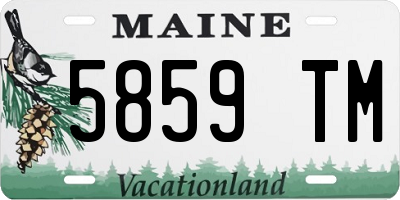 ME license plate 5859TM
