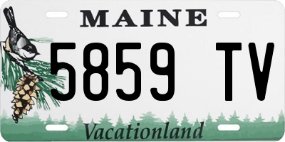 ME license plate 5859TV