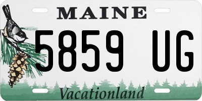 ME license plate 5859UG
