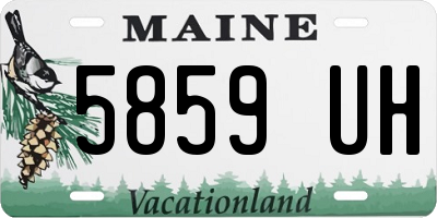 ME license plate 5859UH