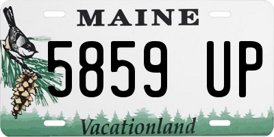 ME license plate 5859UP