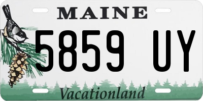 ME license plate 5859UY