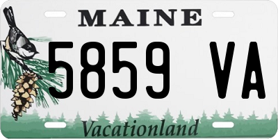 ME license plate 5859VA