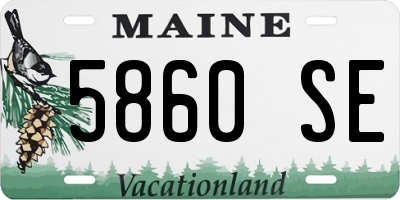 ME license plate 5860SE