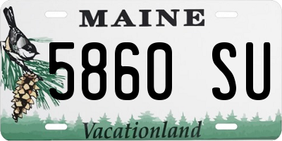 ME license plate 5860SU