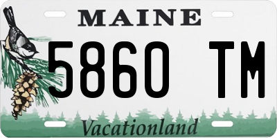 ME license plate 5860TM
