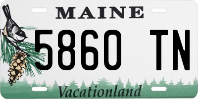 ME license plate 5860TN