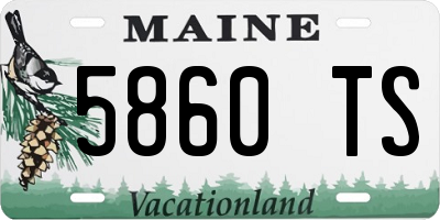ME license plate 5860TS