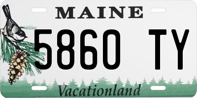 ME license plate 5860TY