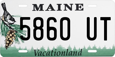ME license plate 5860UT