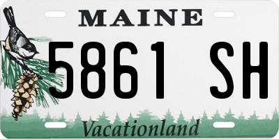 ME license plate 5861SH