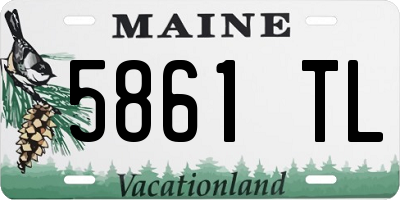 ME license plate 5861TL