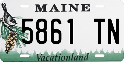 ME license plate 5861TN