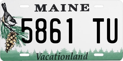 ME license plate 5861TU