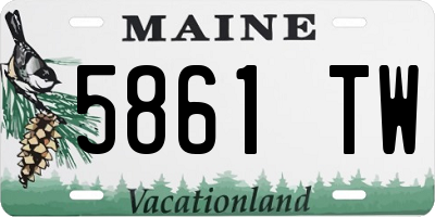 ME license plate 5861TW