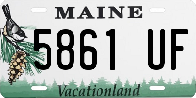 ME license plate 5861UF