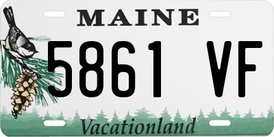 ME license plate 5861VF