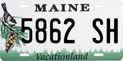 ME license plate 5862SH
