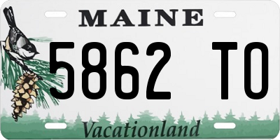 ME license plate 5862TO