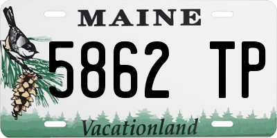 ME license plate 5862TP
