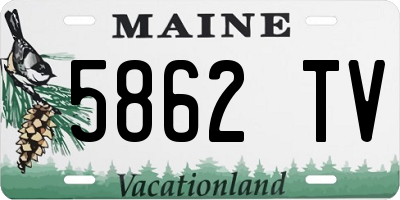 ME license plate 5862TV