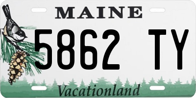 ME license plate 5862TY