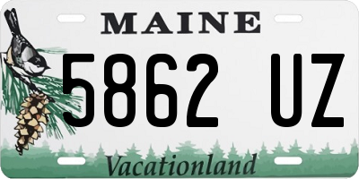 ME license plate 5862UZ