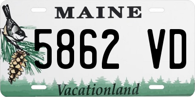 ME license plate 5862VD