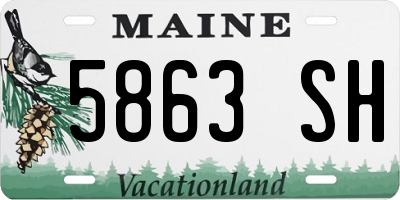 ME license plate 5863SH
